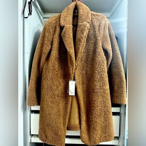 Uniqlo Teddy Long Coat Medium NWT